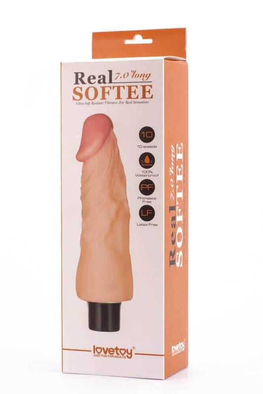 7" Real Softee Vibrating Dildo 1