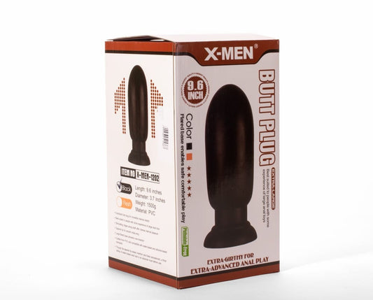 X-MEN 9.6" Huge Butt Plug Black 1