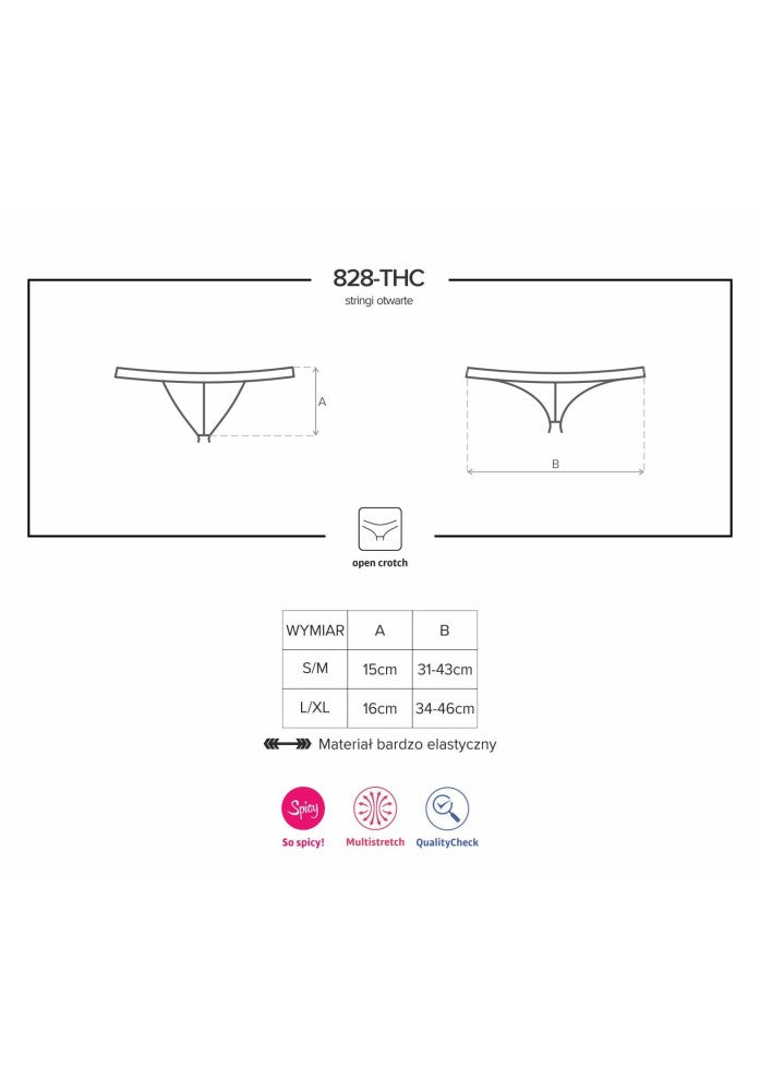 828-THC-1 crotchless thong S/M