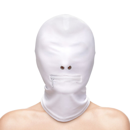 Fetish & Fashion - Zippered Mouth Hood - White - Alternate Package
