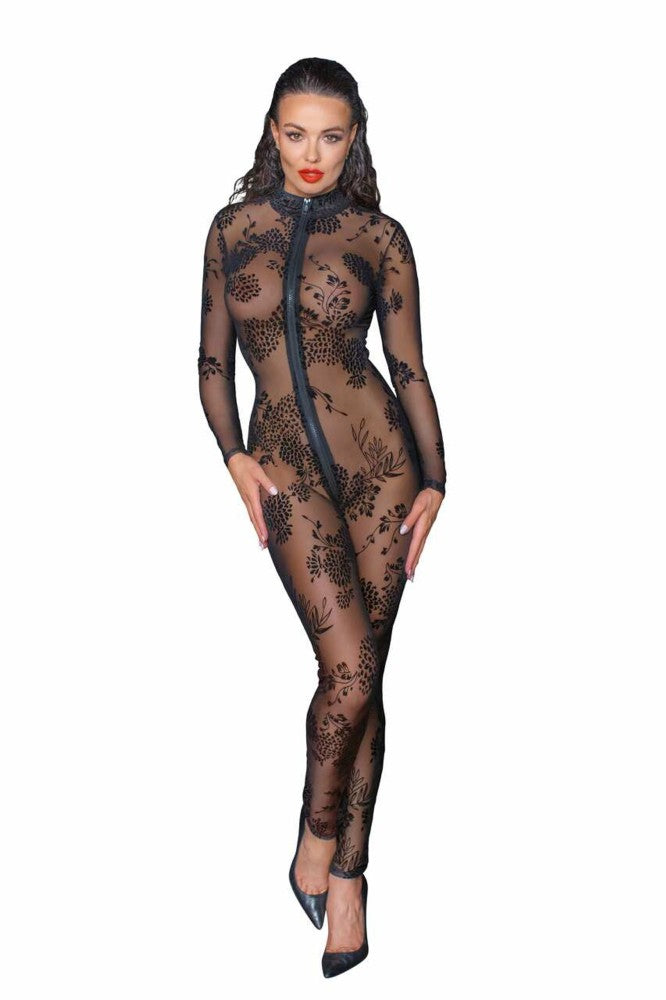 Long tulle overall with 3 way zipper - M