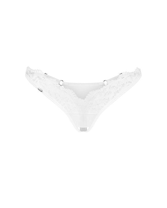 Arrowel White crotchless thong S/M