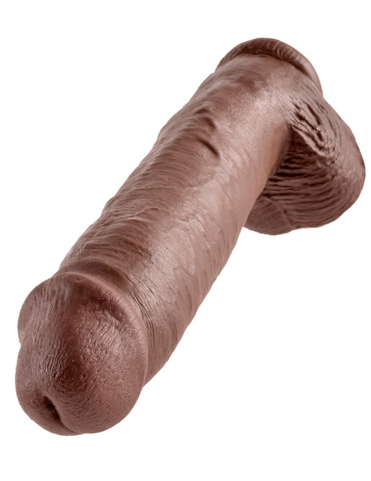 11" Cock with Balls Brown