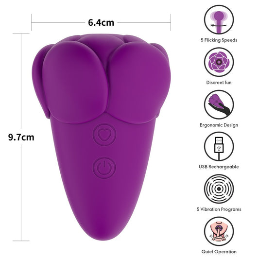 Flicker Rechargeable Vibrator Purple