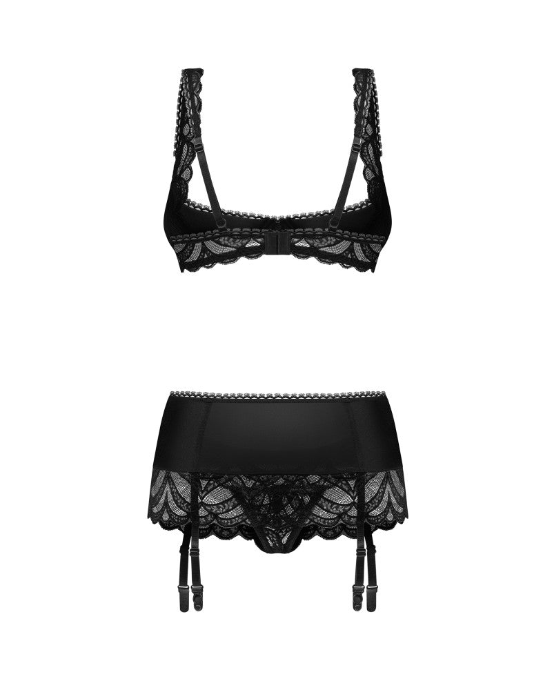 Lecille 3-pcs crotchless set - S/M