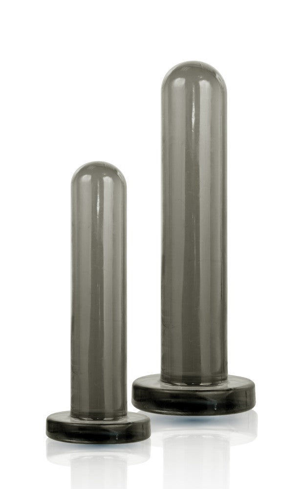 Black Axinite 2 in 1 Anal Plug Kit Set