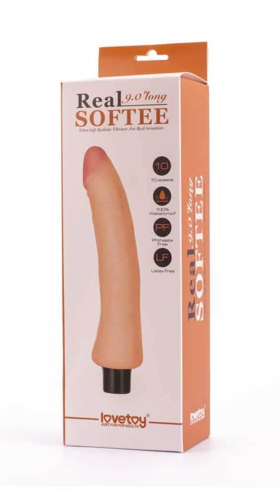 9" Real Softee Vibrating Dildo  5