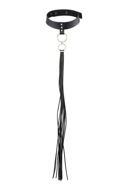 Maze Tassel Choker Black