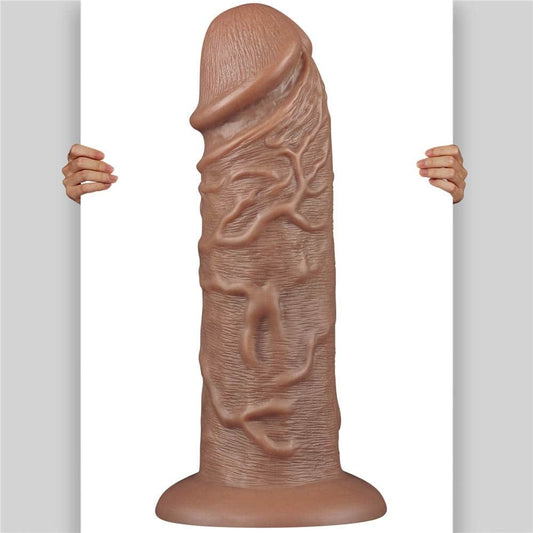 10.5'' Realistic Chubby Dildo Brown
