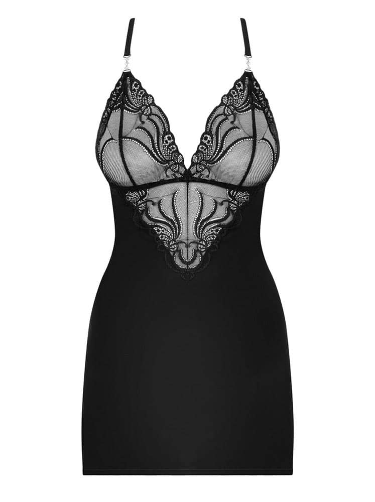 828-CHE-1 chemise & thong  S/M