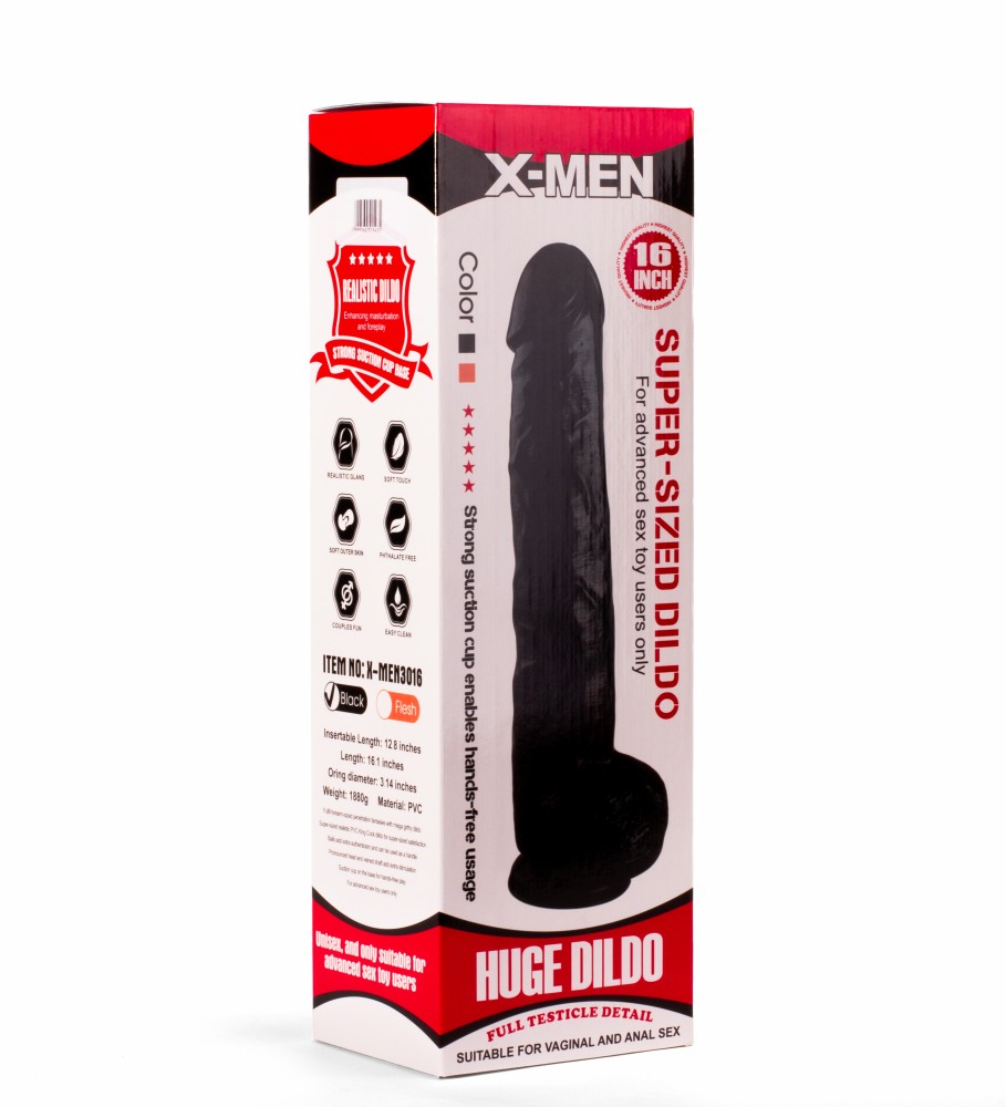 X-MEN 16" Super-Sized Dildo Black