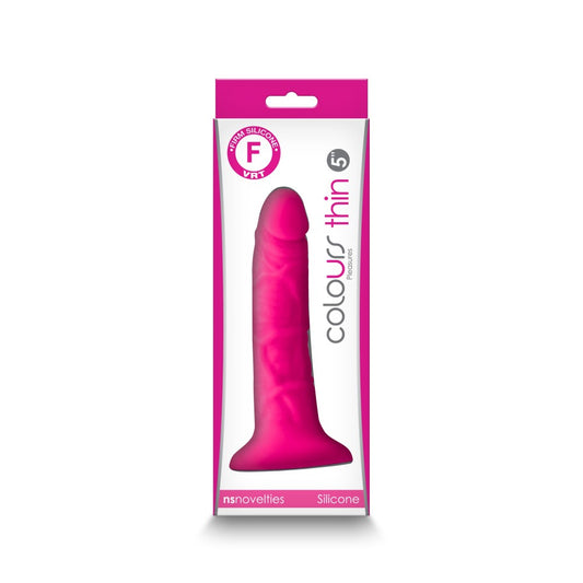 Colours - Pleasures - Thin 5" Dildo - Pink