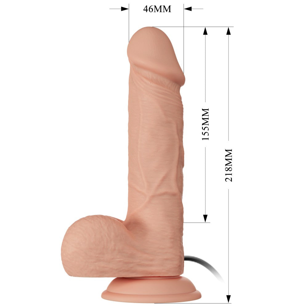 Beautiful Bahamut 8,5 " Vibrating Dildo Flesh