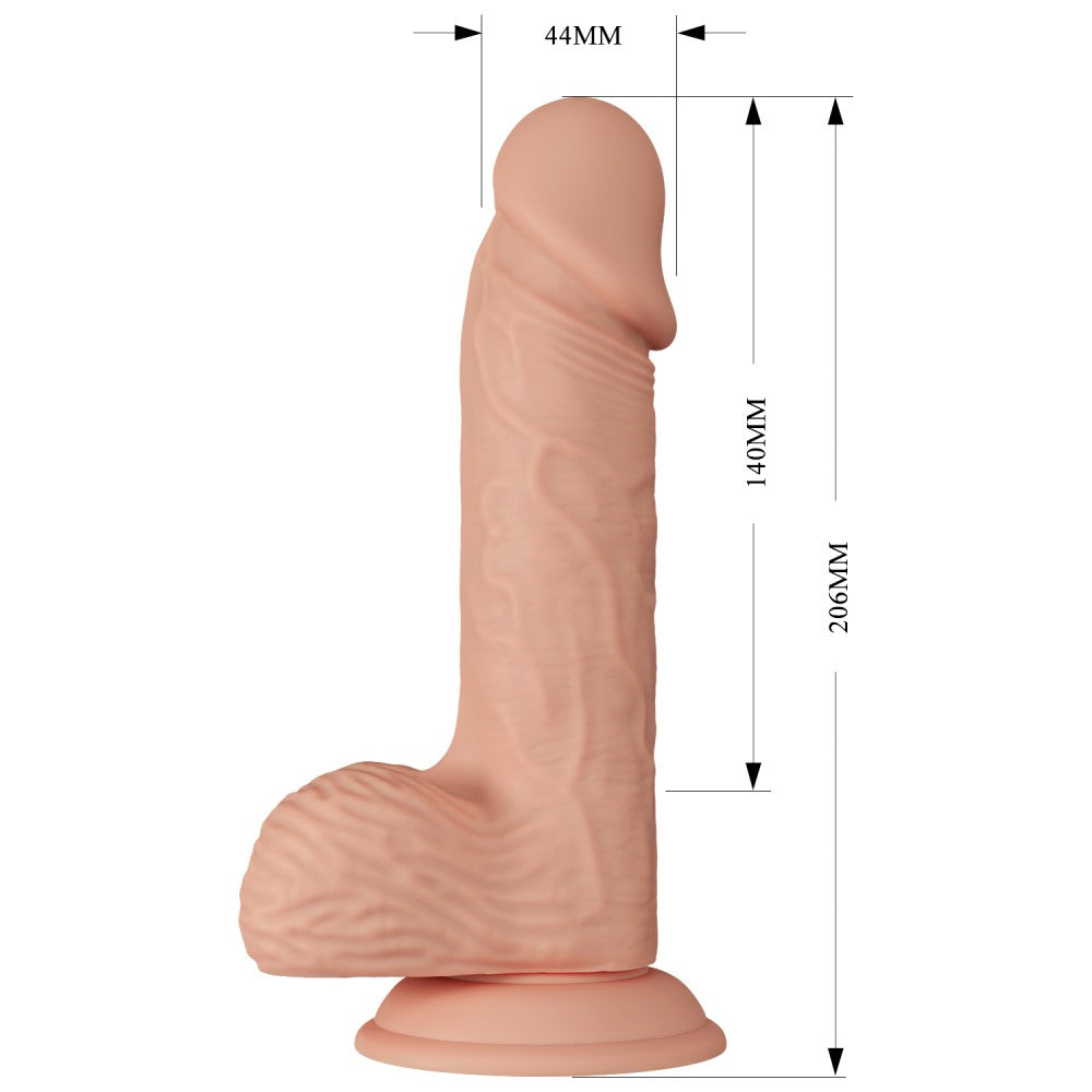 Beautiful Catoblepas 8,1 " Vibrating Dildo Flesh