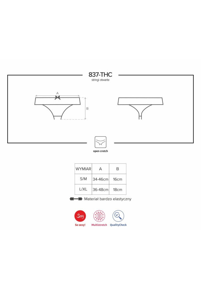 837-THC-1 crotchless thong  S/M