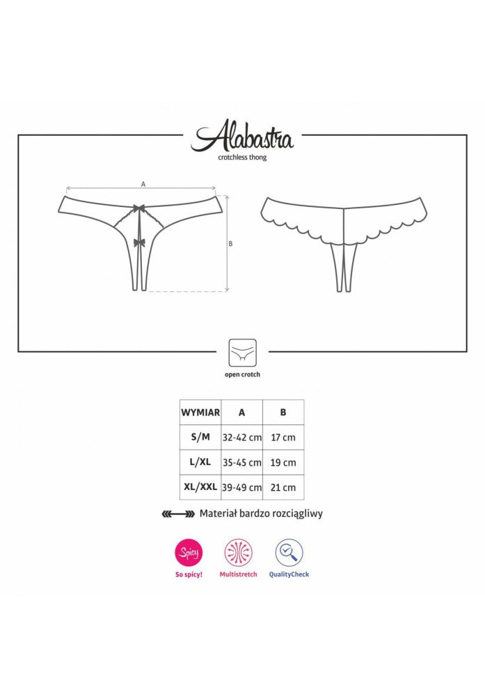 Alabastra crotchless thong  S/M
