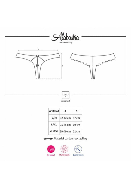 Alabastra crotchless thong L/XL