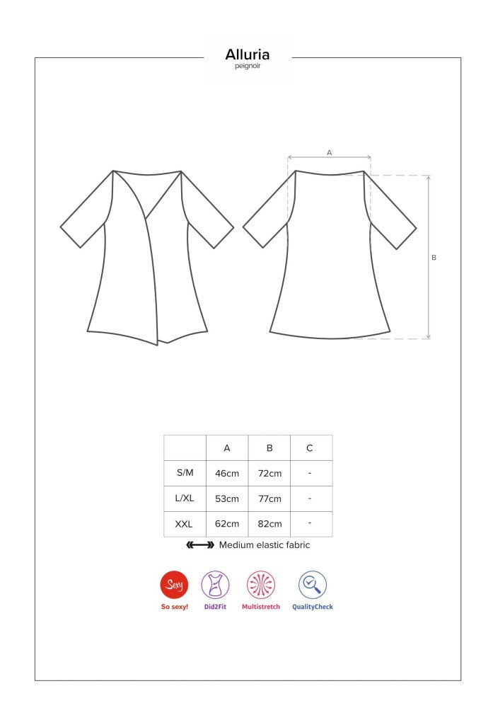 Alluria peignoir & thong L/XL