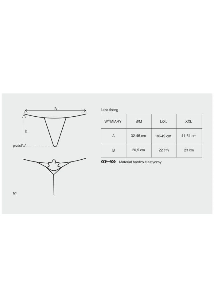 Luiza thong white  S/M