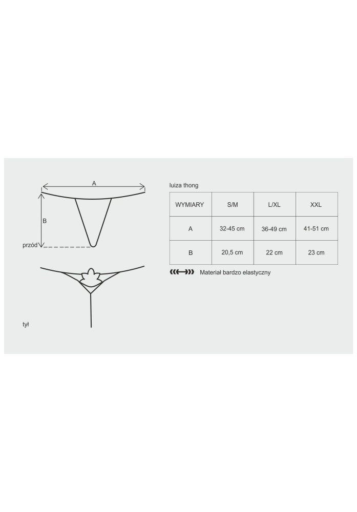 Luiza thong black L/XL