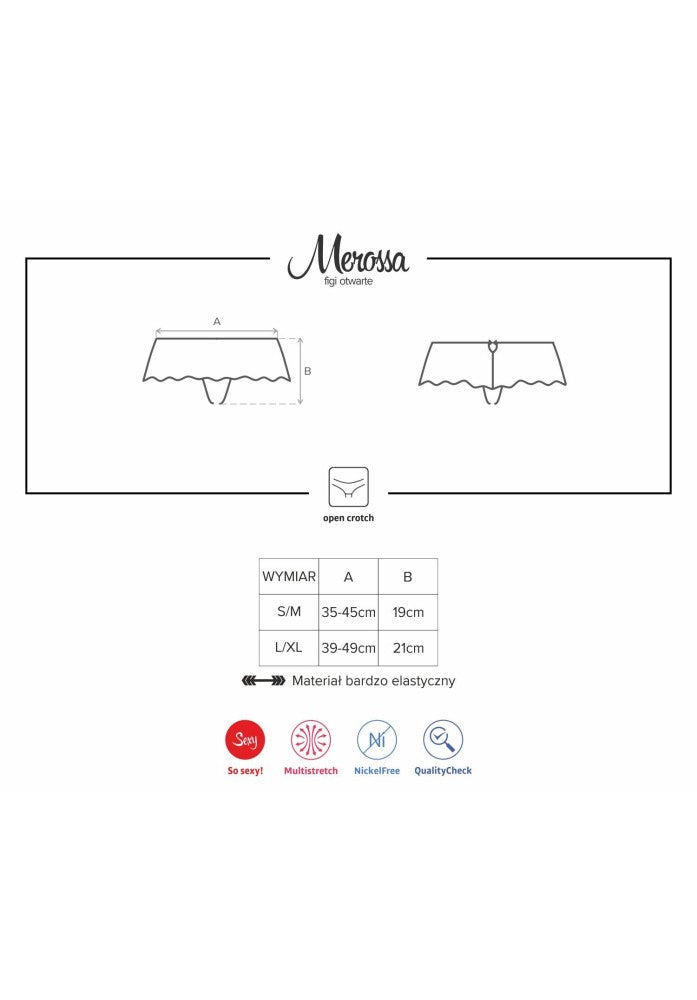 Merossa crotchless panties L/XL
