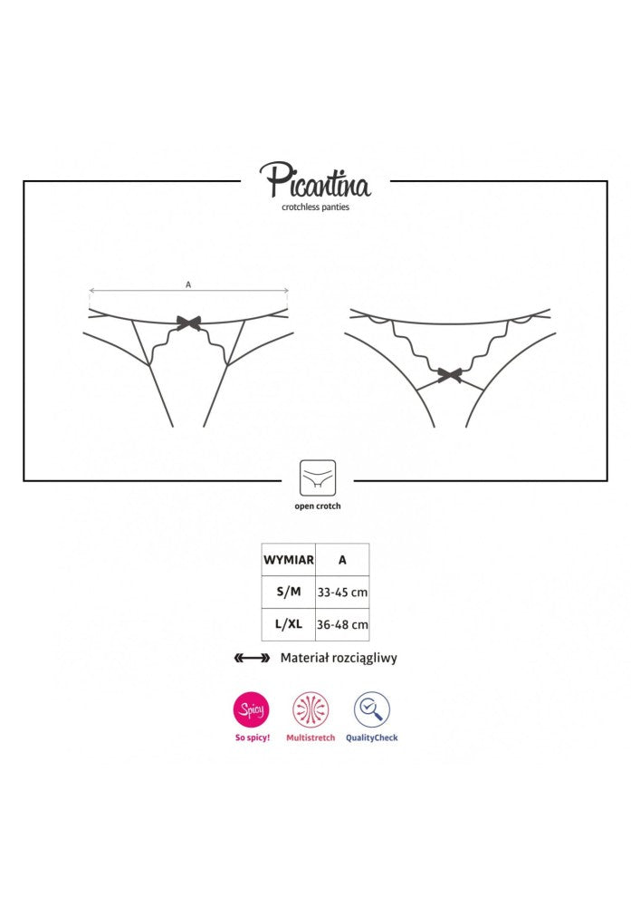 Picantina crotchless thong L/XL