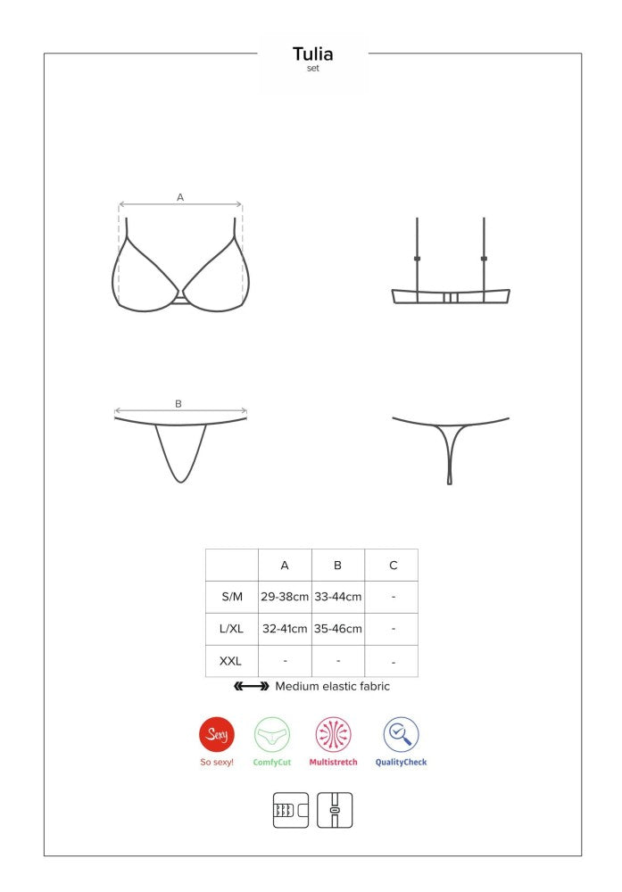 Tulia 2 pcs set cupless L/XL