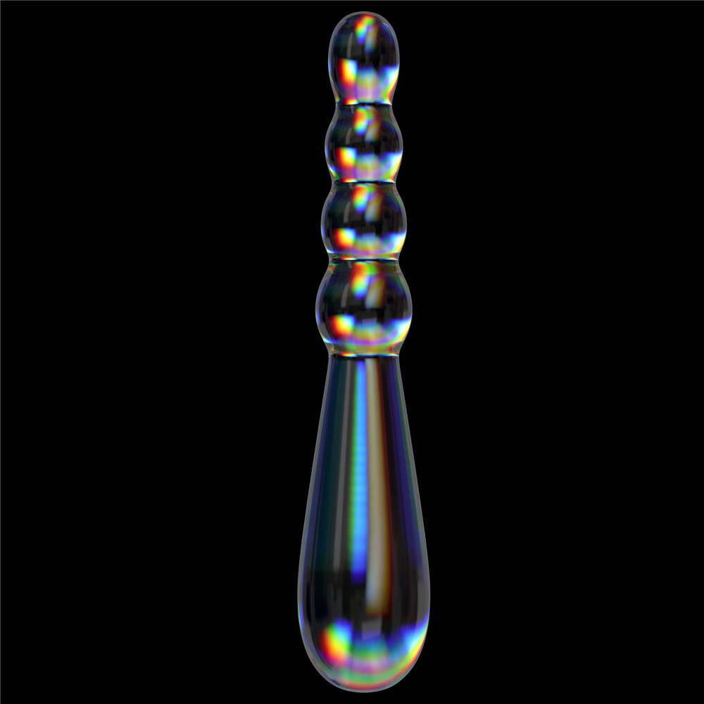 Twilight Gleam Glass Dildo- Rising Ripples