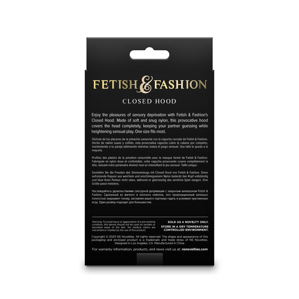 Fetish & Fashion - Closed Hood - Black - Alternate Package