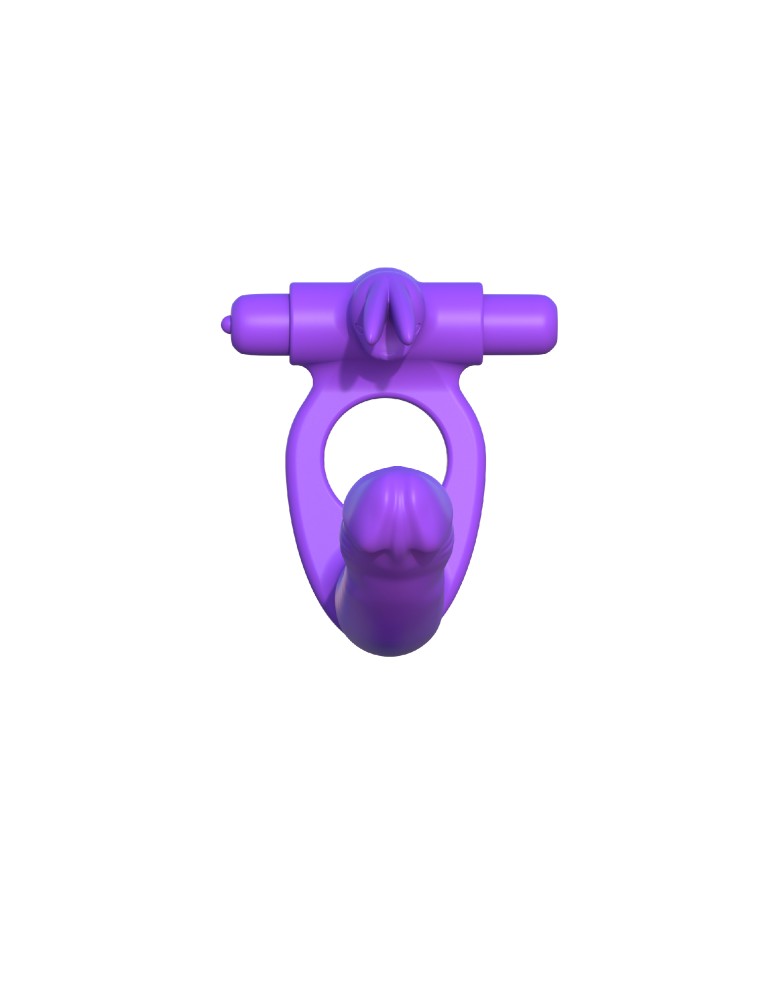 Silicone Double Penetrator Rabbit Purple