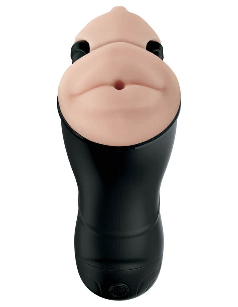 Double Penetration Vibrating Stroker  Light/Black