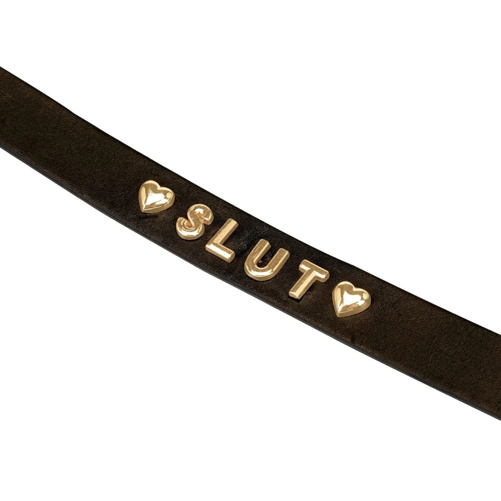 Gold Word Choker-SLUT
