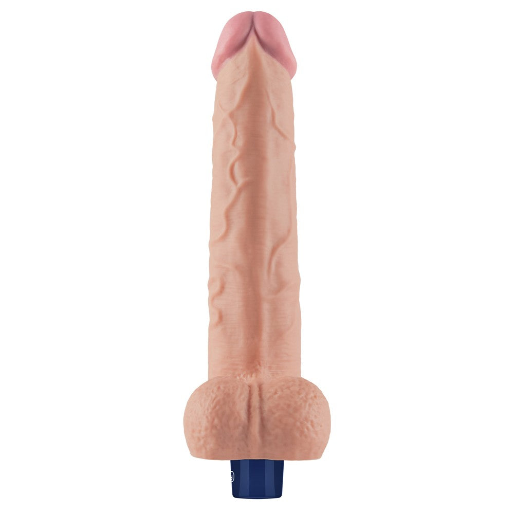10.5" REAL SOFTEE Rechargeable Vibrating Dildo(Flesh)