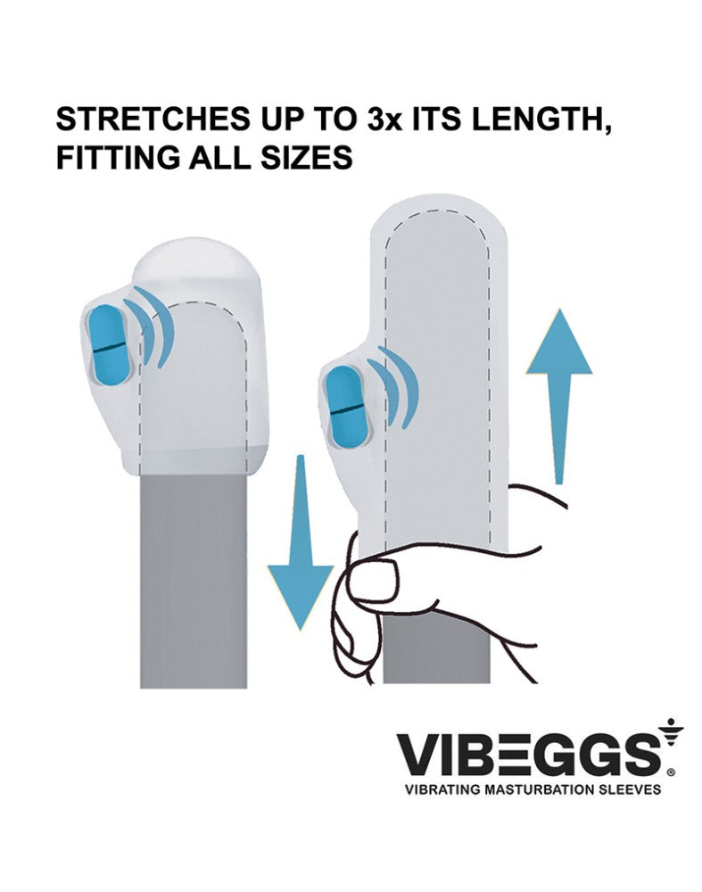 VIBEGGS - Naughty Nubs - Vibrating Masturbation Sleeve - White