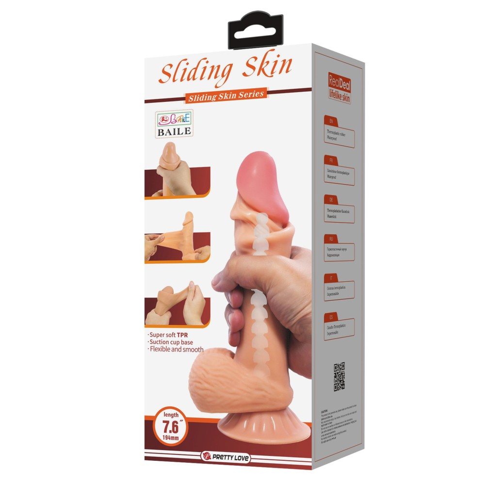 Sliding Skin 7.6" Flesh