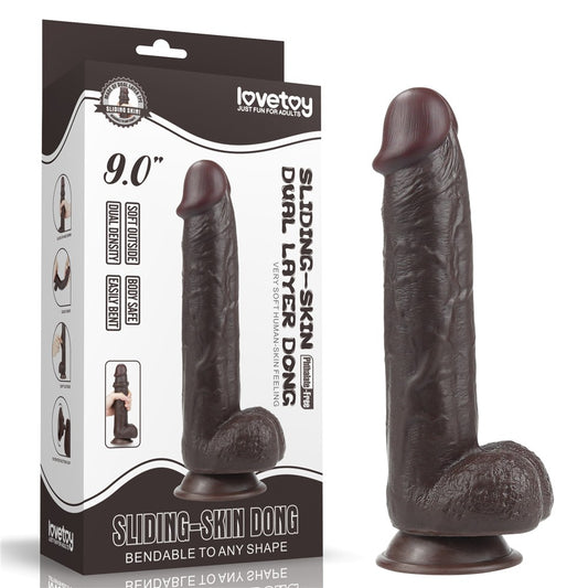 9,0'' Sliding Skin Dual Layer Dong Brown