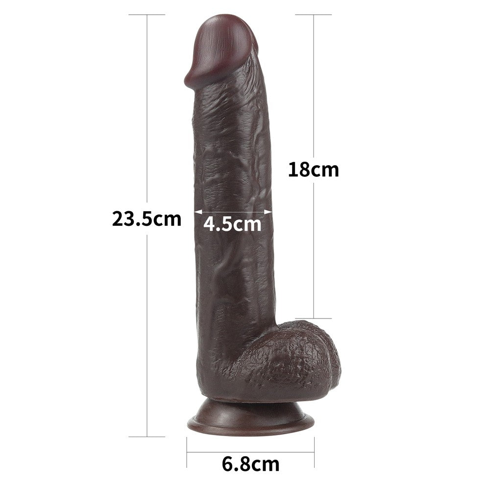 9,0'' Sliding Skin Dual Layer Dong Brown
