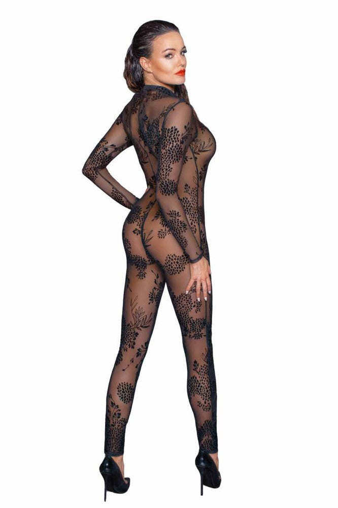 Long tulle overall with 3 way zipper - S