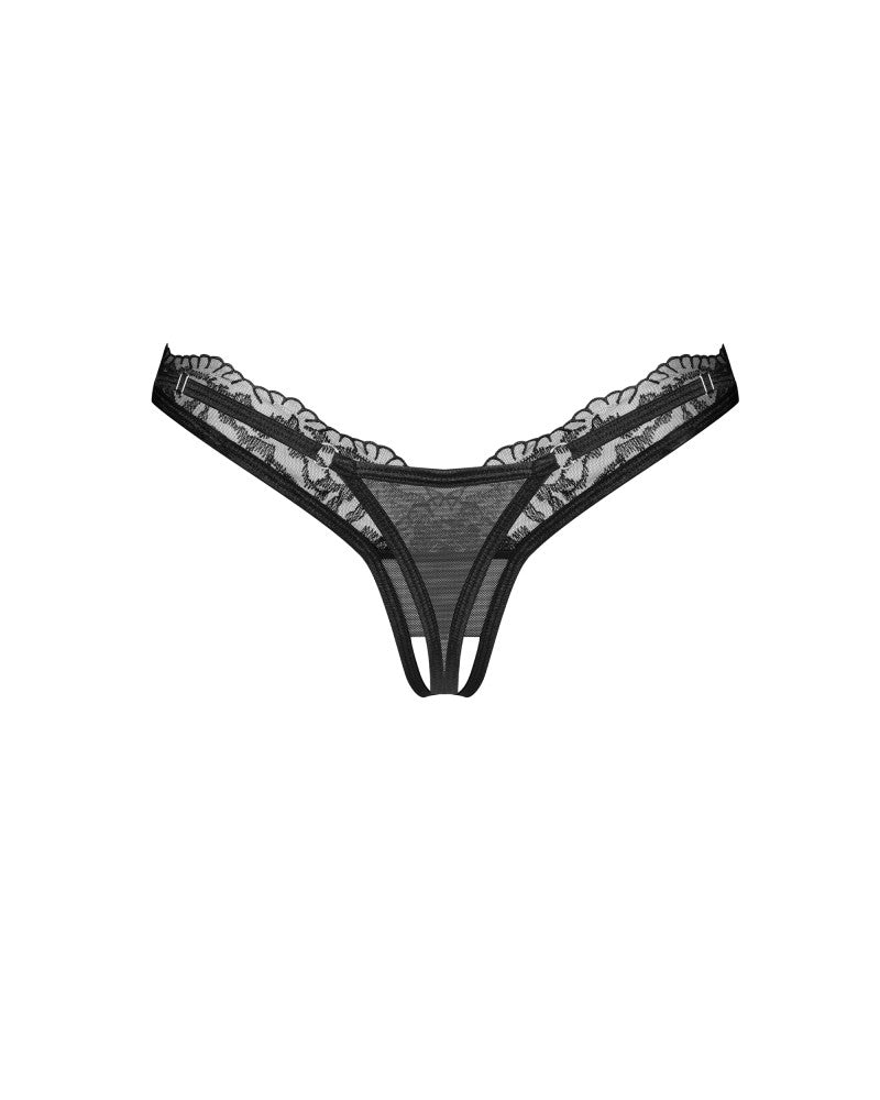 Arrowel Black crotchless thong L/XL