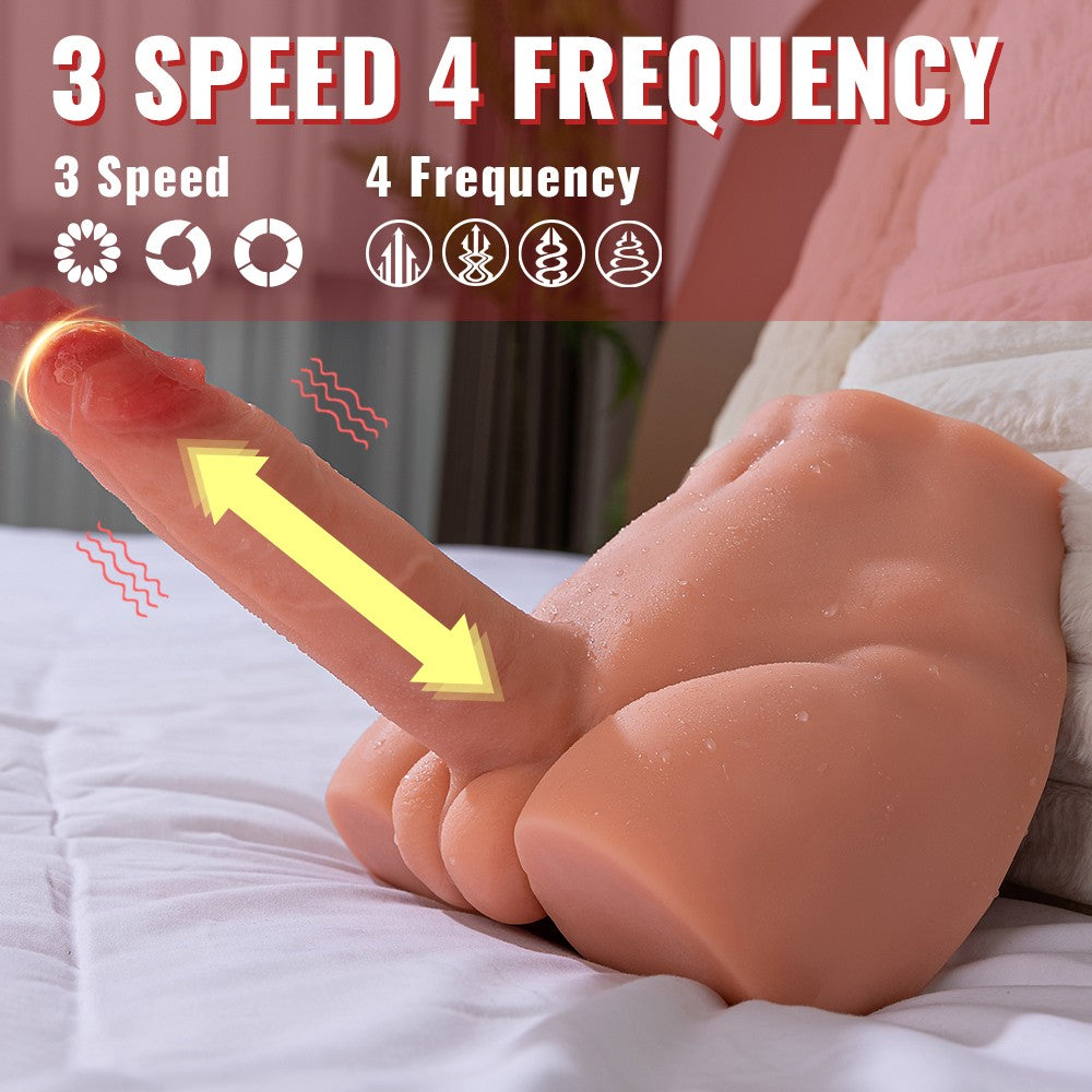 Peel Ass Masturbator and Dildo Thrusting