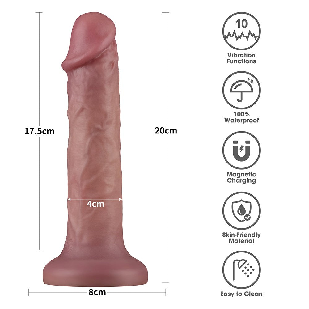 8'' Vibrating Dual Density Power Cock