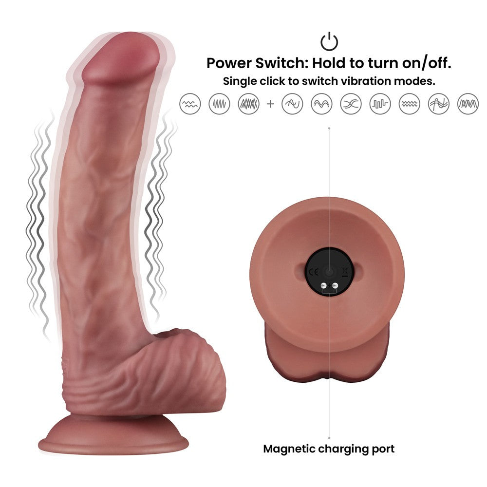 9'' Vibrating Dual Density Power Cock