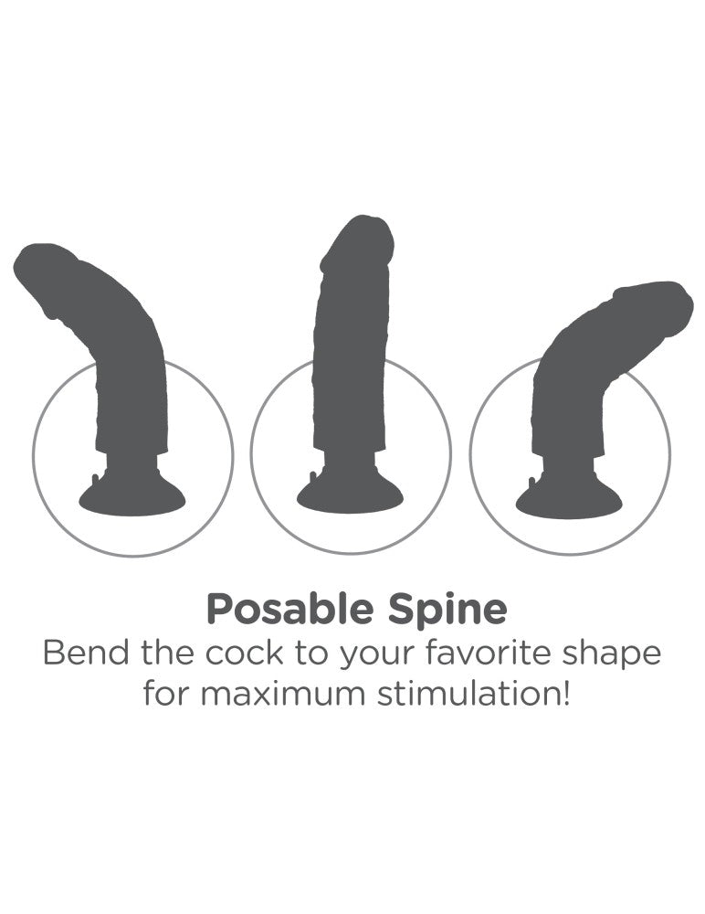 9" Vibrating Cock with Balls  Light