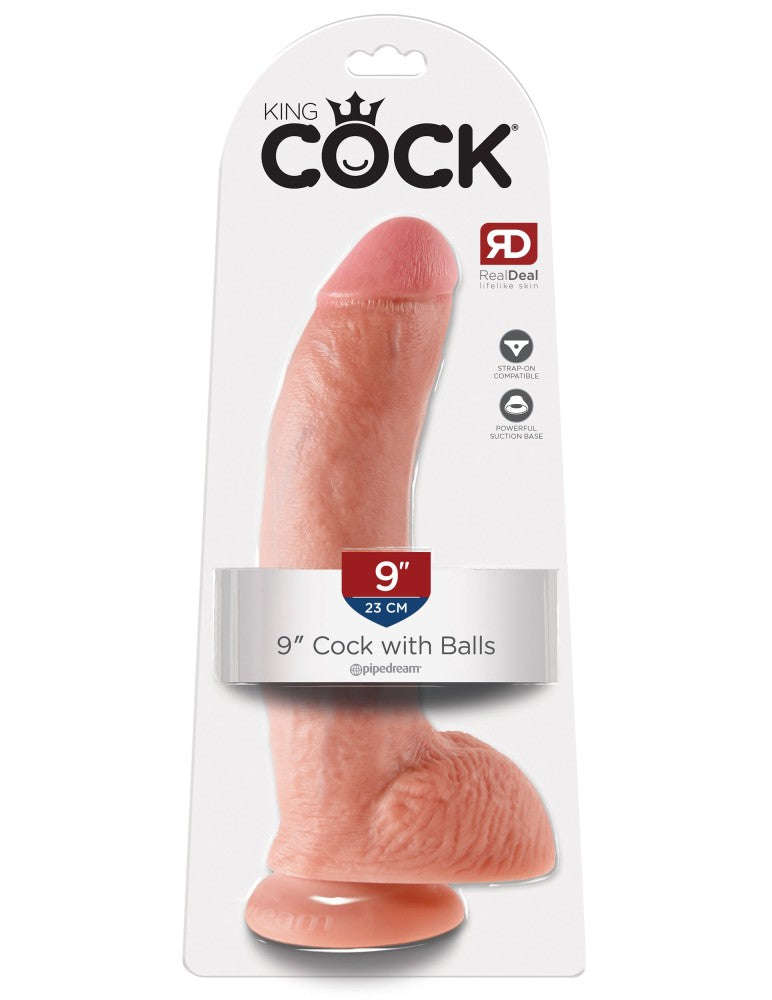 9" Cock with Balls  Light