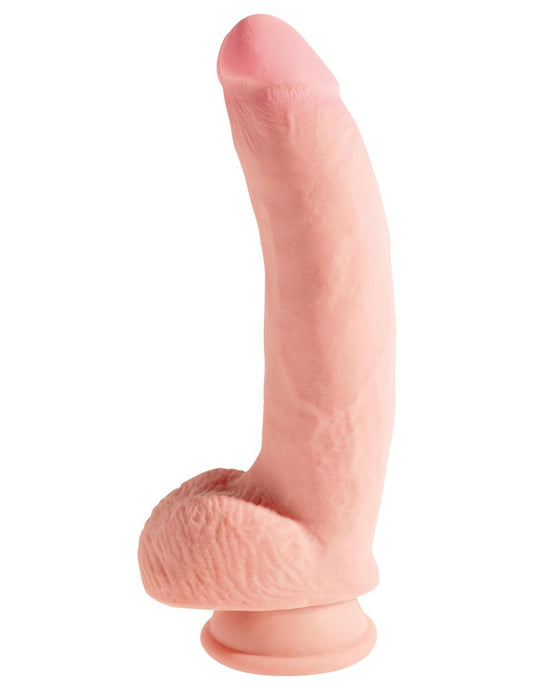 10" Triple Density Fat Cock with Balls Light