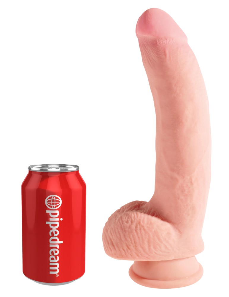 10" Triple Density Fat Cock with Balls Light