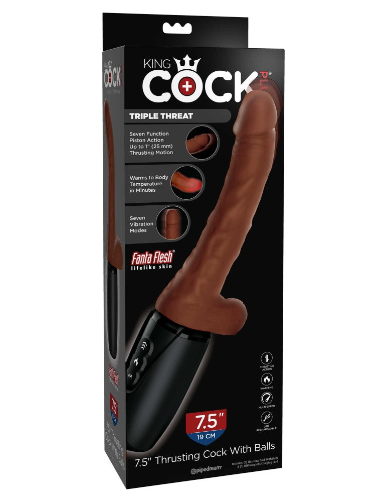 6" Triple Density Cock With Swinging Balls   Light