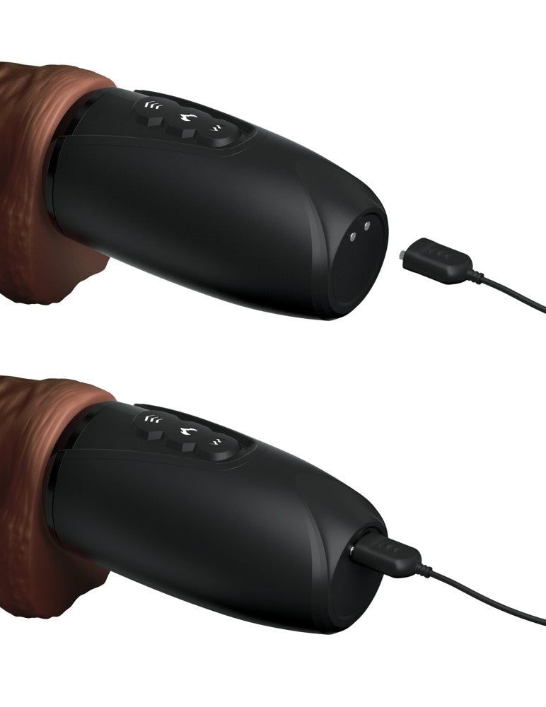 6" Triple Density Cock With Swinging Balls   Light