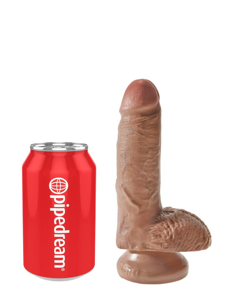 7" Cock with Balls  Tan