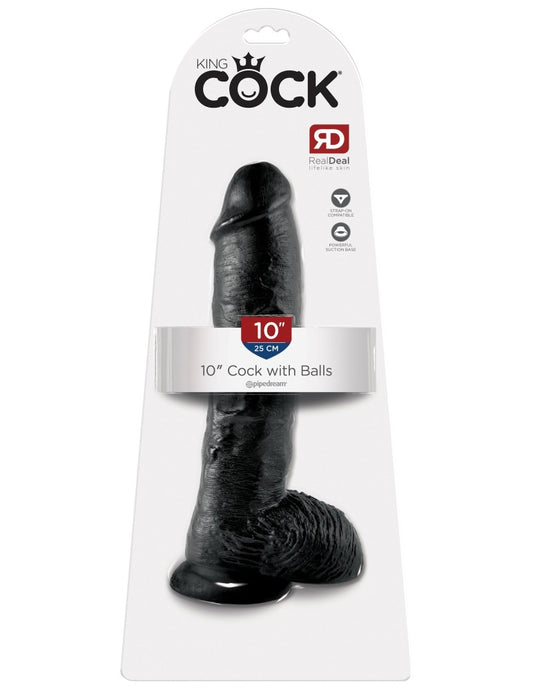 10" Cock with Balls  Black